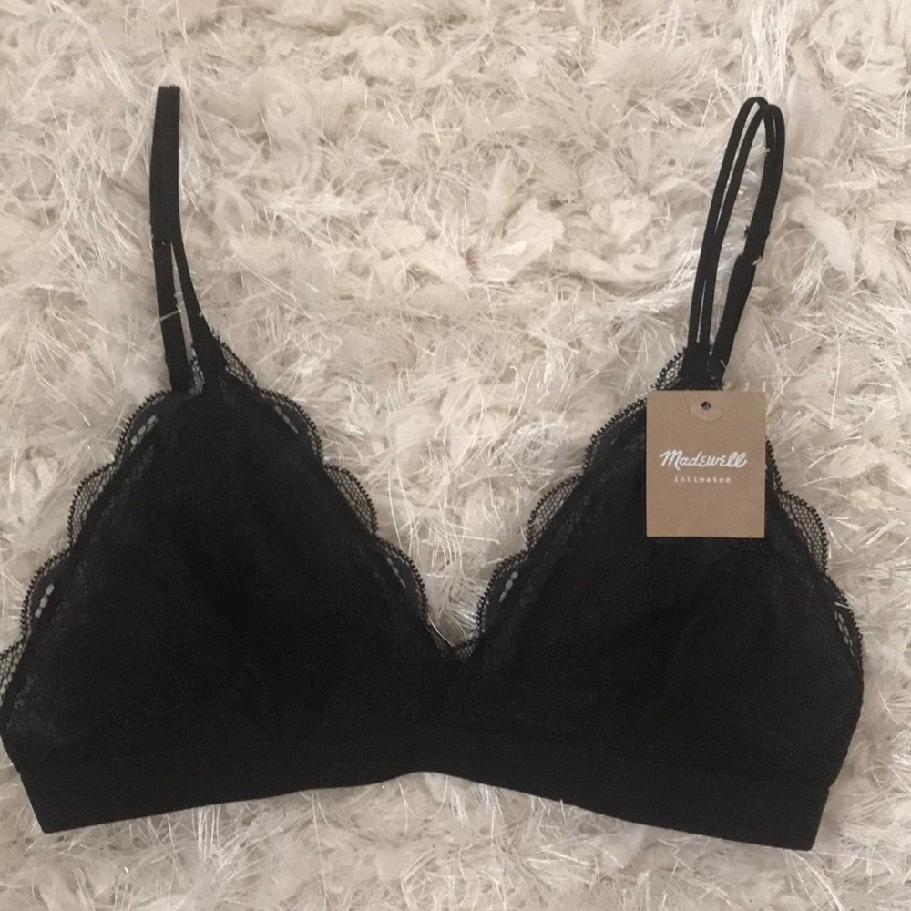 Madewell Black Lace Liana Bralette